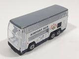 Airport Bus Fun Plane 24 Hour Service White Die Cast Toy Car Vehicle