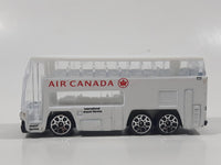 RealToy Air Canada Shuttle Double Decker Bus White Die Cast Toy Car Vehicle
