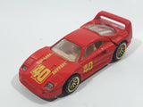 1997 Hot Wheels Ferrari F40 Red Die Cast Toy Dream Luxury Super Car Vehicle Opening Rear Mount Engine