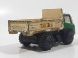 Vintage Tonka Farm Flat Bed Truck Green and Cream Pressed Steel Die Cast Toy Car Vehicle