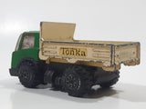 Vintage Tonka Farm Flat Bed Truck Green and Cream Pressed Steel Die Cast Toy Car Vehicle