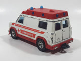 Vintage Majorette Ambulance White and Red 1/36 Scale Die Cast Toy Car Vehicle