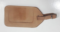 Vintage Esso Safety Excellence Construction Brown Leather Embossed Tag
