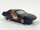 Soma Pontiac Fiero Black Die Cast Toy Car Vehicle Made In Hong Kong