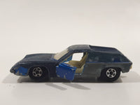 Vintage 1969 Lesney Matchbox Superfast No. 5 Lotus Europa Blue Painted Dark Blue Die Cast Toy Car Vehicle with Opening Doors