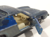 Vintage 1969 Lesney Matchbox Superfast No. 5 Lotus Europa Blue Painted Dark Blue Die Cast Toy Car Vehicle with Opening Doors