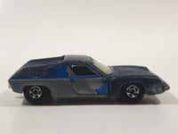 Vintage 1969 Lesney Matchbox Superfast No. 5 Lotus Europa Blue Painted Dark Blue Die Cast Toy Car Vehicle with Opening Doors
