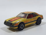 1980 Hot Wheels 1979 Ford Mustang Yellow Die Cast Toy Car Vehicle
