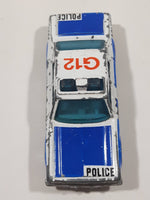 Vintage 1984 Matchbox Superfast Plymouth Gran Fury G12 Police Cop White Die Cast Toy Car Vehicle