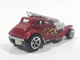 2007 Hot Wheels Straight Pipes Dark Metalflake Red Die Cast Toy Car Vehicle