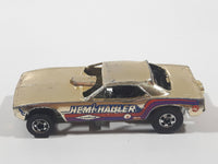 Vintage 1977 Hot Wheels Top Eliminator Hemi Hauler Gold Chrome Die Cast Toy Funny Race Car Vehicle Made in Hong Kong