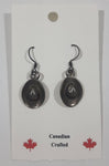 Western Cowboy Hat Shaped Dangling Metal Earrings Canadian Crafted
