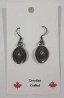 Western Cowboy Hat Shaped Dangling Metal Earrings Canadian Crafted