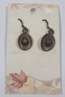 Western Cowboy Hat Shaped Dangling Copper Tone Metal Earrings