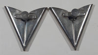 Vintage Western Horse Shoe Themed Triangle Shape Metal Clip On Screw Back Earrings