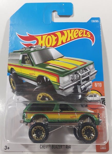 2017 Hot Wheels HW Hot Trucks Chevy Blazer 4x4 Metalflake Green Die Cast Toy Car Vehicle New in Package