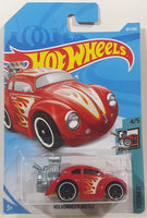 2018 Hot Wheels Tooned Volkswagen Beetle Red Die Cast Toy Car Vehicle - New in Package
