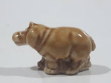 Vintage Wade England Hippo Hippopotamus Red Rose Tea Figurine