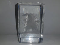 Unicorn Mother and Baby Themed Heavy Clear Lucite Resin Paper Weight
