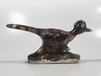 Roadrunner Bird Pebble Filled 5" Long Clear Resin Sculpture