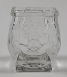 Jim Beam Embossed Glass Toothpick Holder