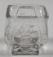 Jim Beam Embossed Glass Toothpick Holder