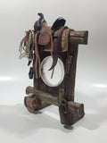 Western Cowboy Horse Saddle and Rifle Themed Resin Picture Frame