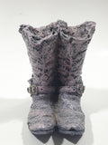 S.S. Sarna Pink Cowboy Boots 3" Tall Resin Sculpture