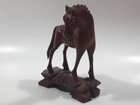 Horse 5" Tall Wood Carved Figurine