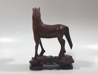 Horse 5" Tall Wood Carved Figurine
