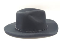 Metal Chain Rimmed Black Cowboy Hat Made in China