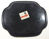 Vintage Worcester Ware Oriental Design Black Lacquered Heavy Metal Serving Tray