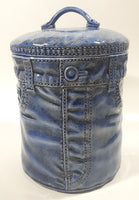Vintage Blue Denim Jeans Style 8 1/2" Tall Ceramic Cookie Jar