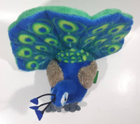 Wild Republic Blue and Green Peacock 9" Tall Stuffed Toy Animal Plush