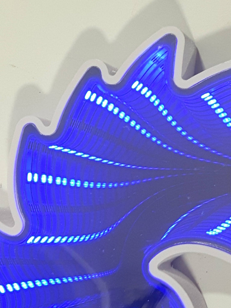 Unicorn Head Shaped Blue LED Infinity Mirror 6 3/4