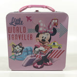 Disney Minnie Mouse Little World Traveler Small Tin Metal Lunch Box