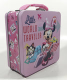 Disney Minnie Mouse Little World Traveler Small Tin Metal Lunch Box