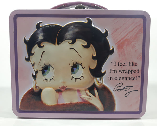2006 King Features Syndicate Betty Boop "I feel like I'm wrapped in elegance!" Embossed Tin Metal Lunch Box
