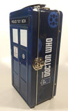 2012 BBC Doctor Who Police Public Call Box Tardis Shaped Embossed Tin Metal Lunch Box