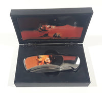 John Wayne Commemorative 440 Stainless Steel Folding Pocket Knife In Case