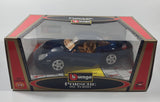 Rare Version Burago Gold Collection Porsche 911 Turbo Dark Blue 1/18 Scale Die Cast Toy Car Vehicle New in Box