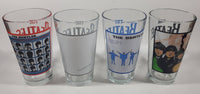 2011 Apple Corps Ltd The Beatles "A Hard Day's Night" "Help!" "White Album" "Beatles For Sale" Album Art 6" Tall Glass Cup Set of 4
