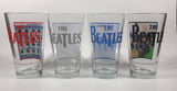 2011 Apple Corps Ltd The Beatles "A Hard Day's Night" "Help!" "White Album" "Beatles For Sale" Album Art 6" Tall Glass Cup Set of 4