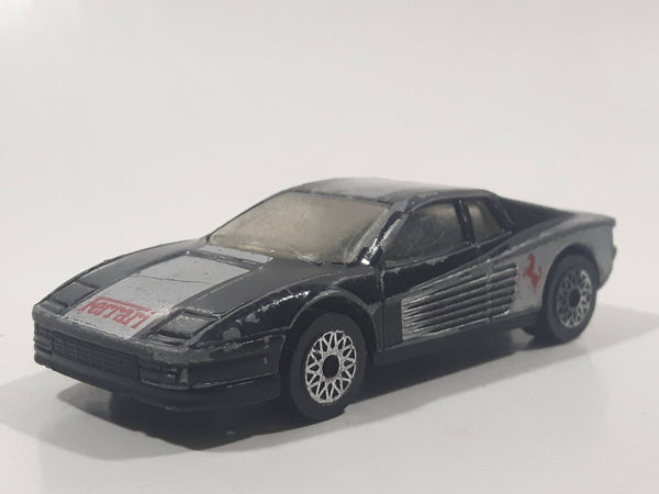 1986 Matchbox Ferrari Testarossa Black Die Cast Toy Car Vehicle