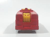 1986 Hot Wheels Workhorses Rescue Ranger Red Fire Truck Die Cast Toy Car Vehicle - Yellow lights