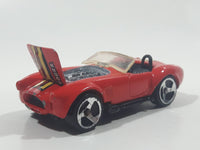 1995 Hot Wheels Shelby Classic Cobra Convertible Red Die Cast Toy Car Vehicle with Opening Hood