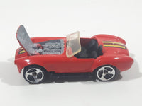 1995 Hot Wheels Shelby Classic Cobra Convertible Red Die Cast Toy Car Vehicle with Opening Hood