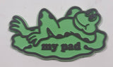 Vintage Frog Laying On Lily Pad "My Pad" Rubber Fridge Magnet