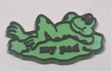 Vintage Frog Laying On Lily Pad "My Pad" Rubber Fridge Magnet