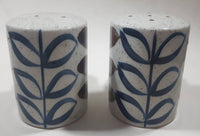 Brown Leaves Speckled 4" Tall Stoneware Salt and Pepper Shaker Set with Handles
